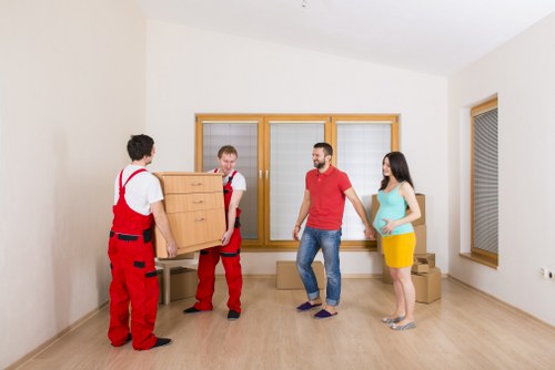 Harringay moving service transporting boxes and household items