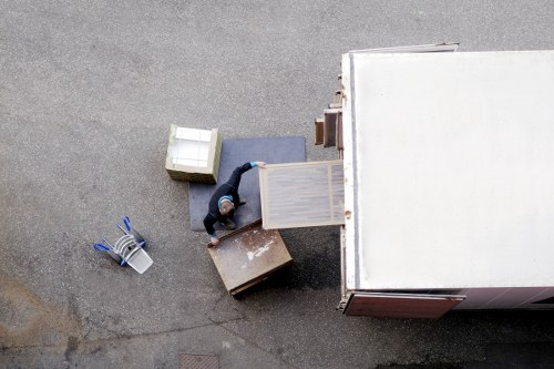Boxes and furniture prepared for a flat removal in Harringay