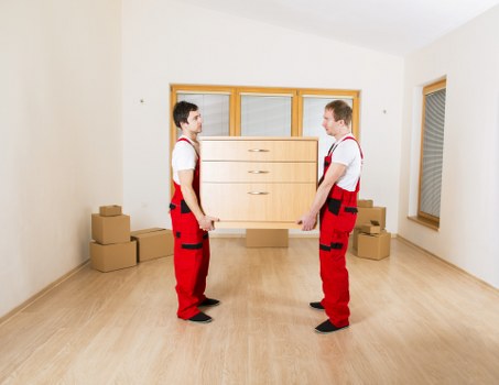 Removal van and movers handling access challenges near Harringay homes